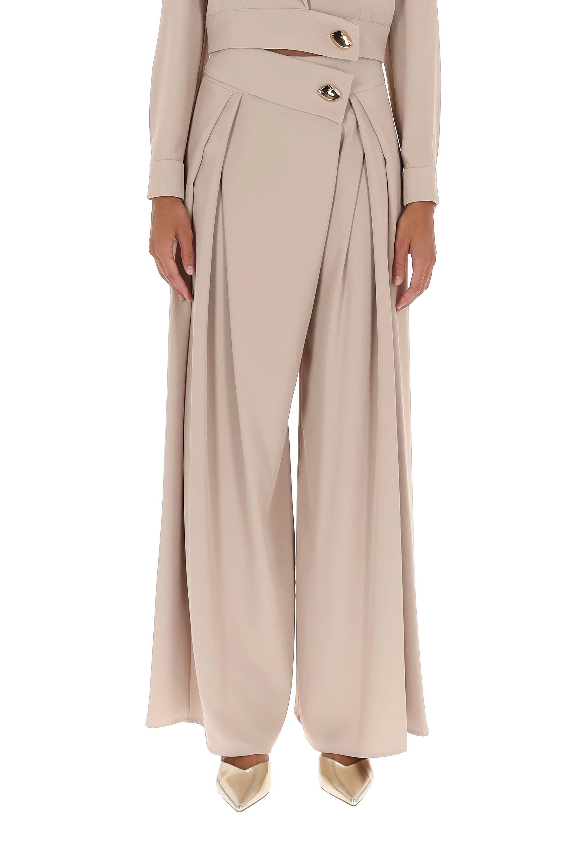 Pantalone fluido con pinces Rinascimento